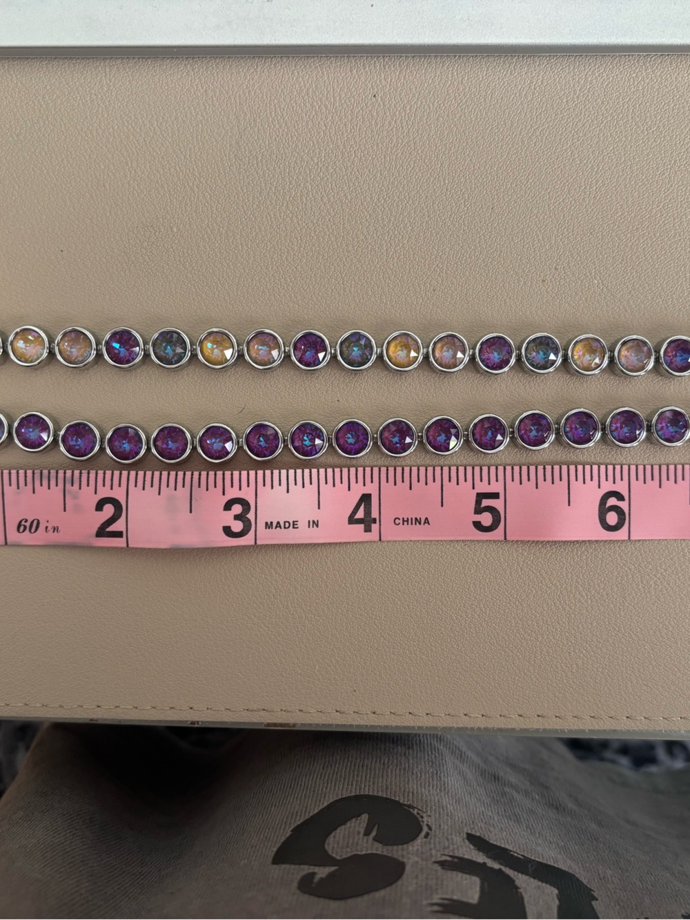 Women’s Purple Crystal Tennis Bracelet - Classic Sparkle